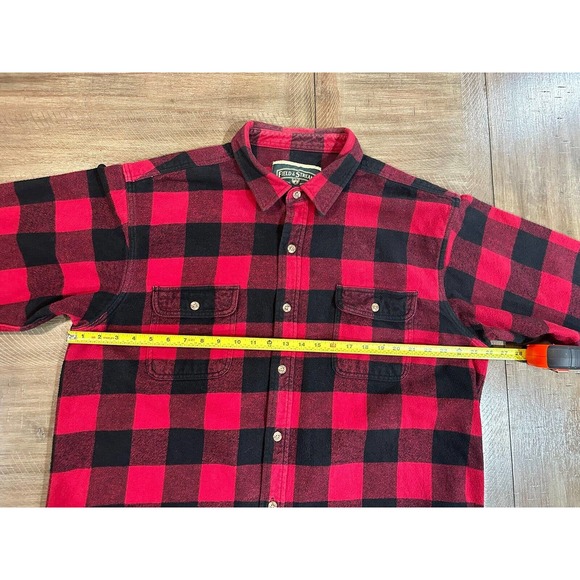 Vintage Field & Stream Red Black Plaid Flannel Mens Long Sleeve Button Shirt XXL - Picture 7 of 16